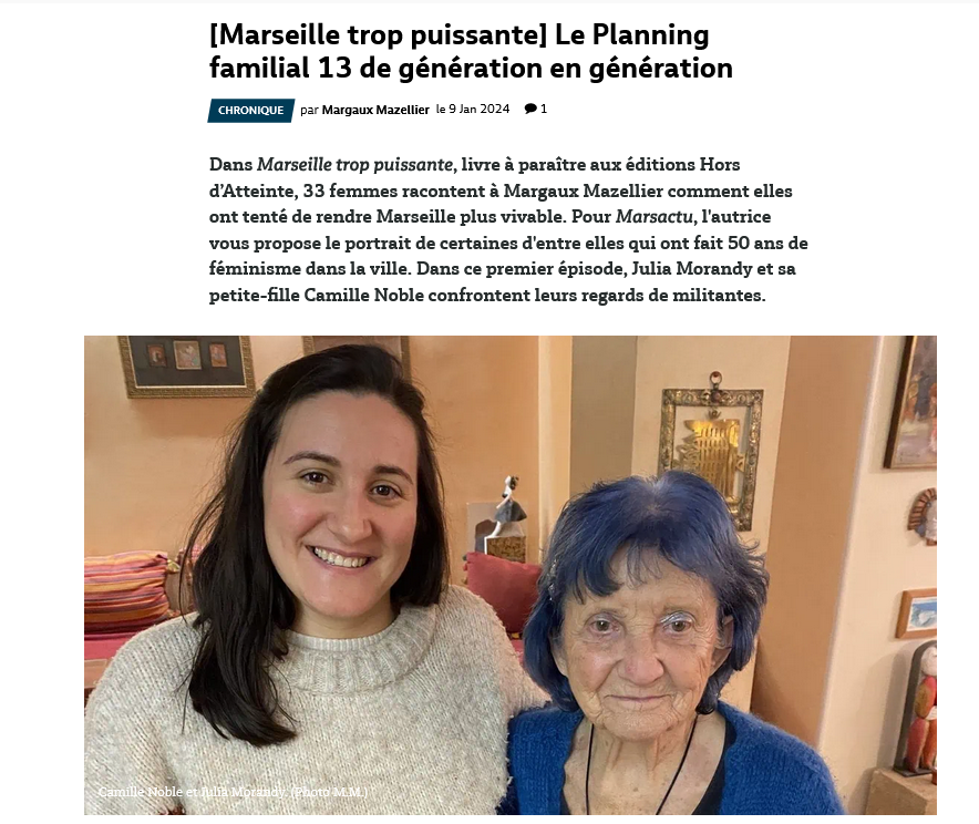 [Revue de Presse] Marseille trop puissante de Margaux Mazellier