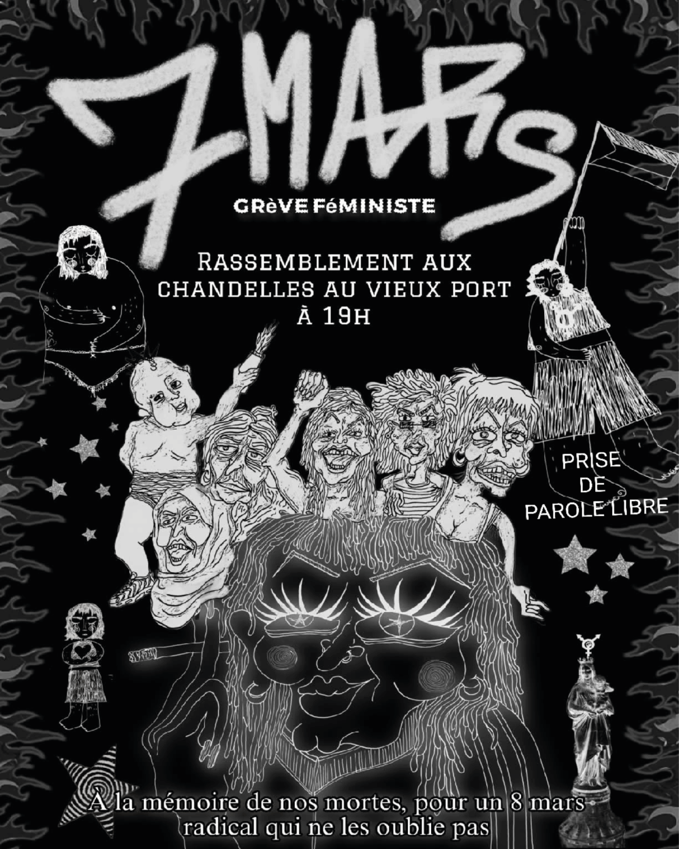 Le 7 mars, le PF13 commémore nos mortes à Marseille !