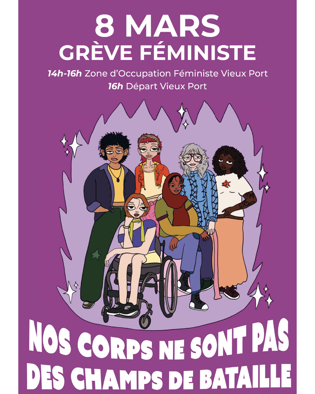 Le 8 mars, le PF13 marche à Marseille !